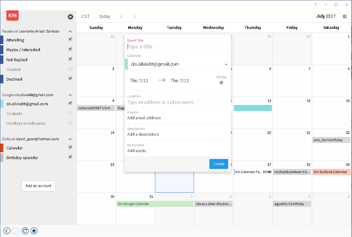 mailbird calendar works with ical