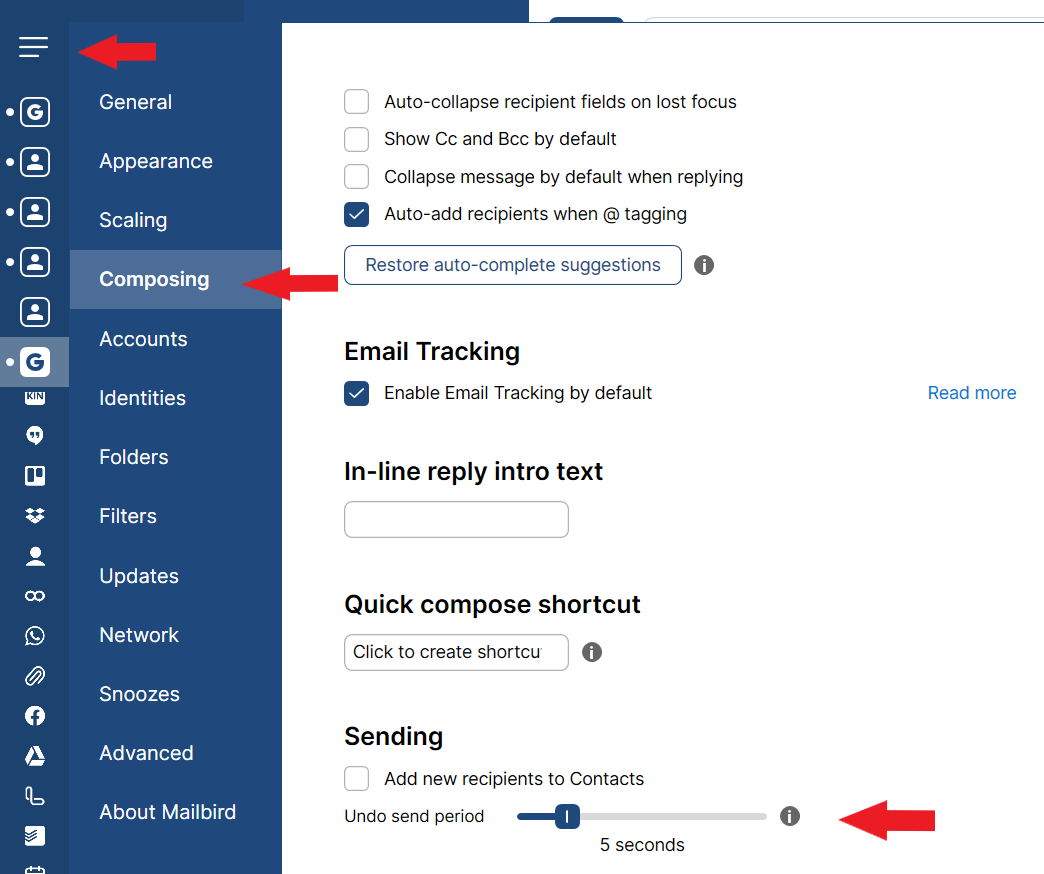 mailbird stuck sending