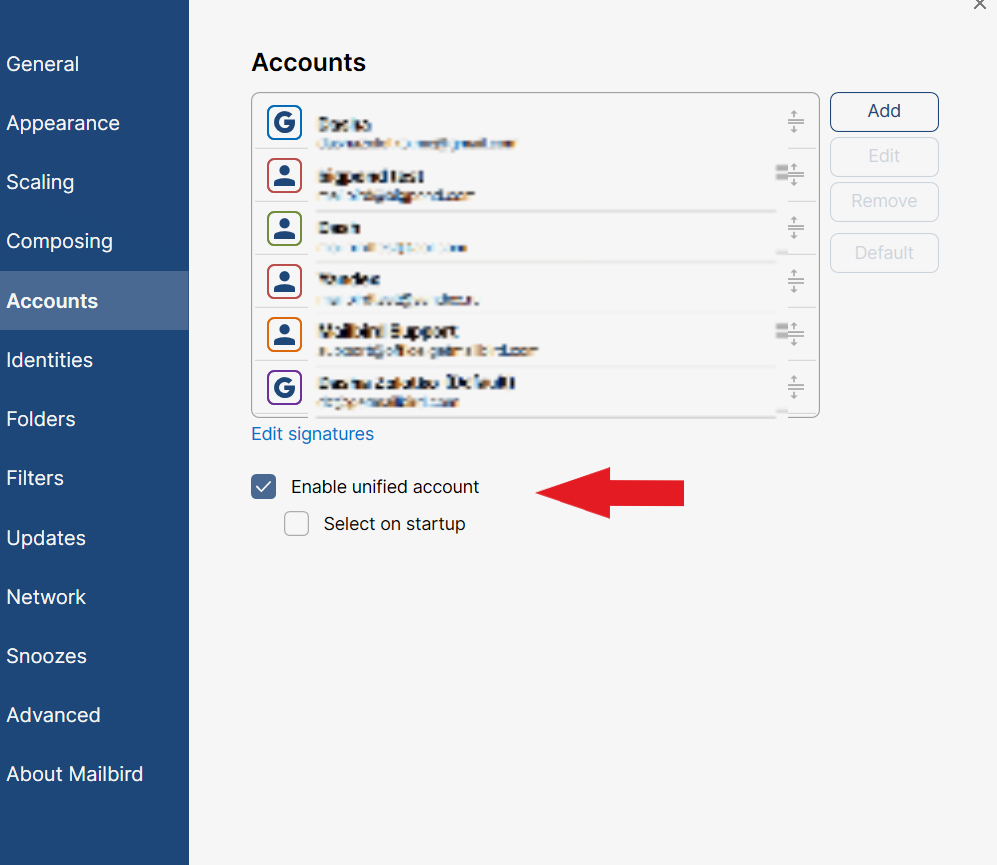 mailbird how to create a unified account