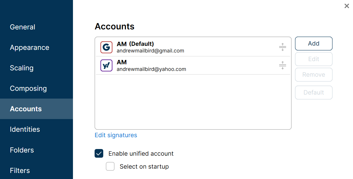 open mailbird without adding accounts