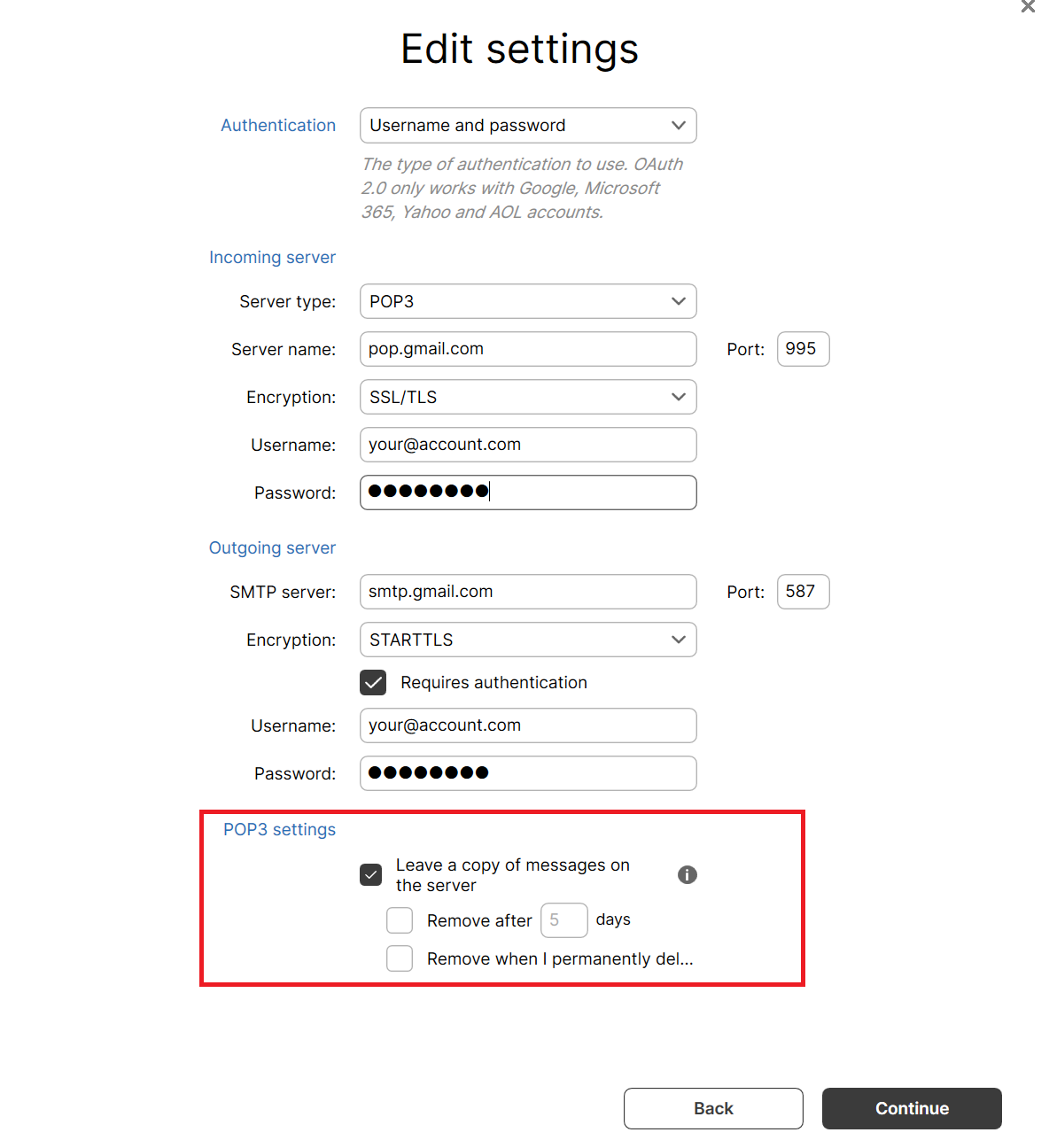 mailbird delete cache