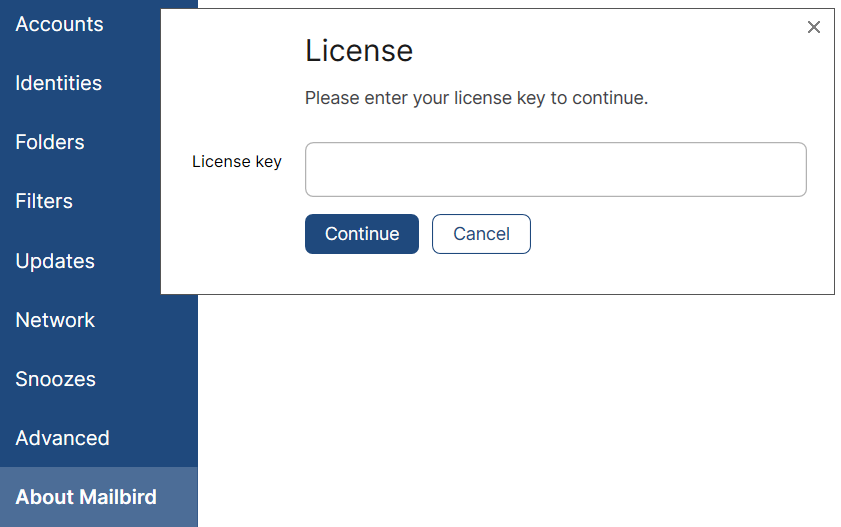 license key for mailbird