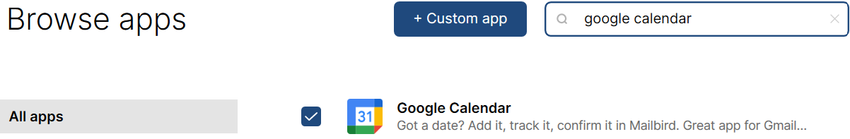 can log in to google calendar using mailbird