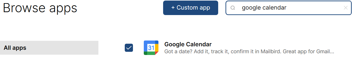 can you integrate google calendar with mailbird