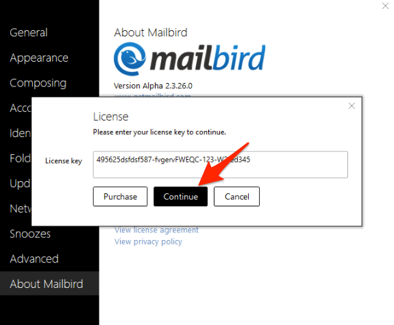 mailbird retrieve license