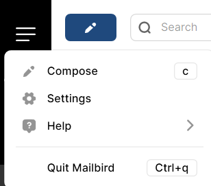 how to set the font size of mailbird panel