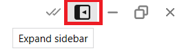 Opening or Closing the Sidebar View
