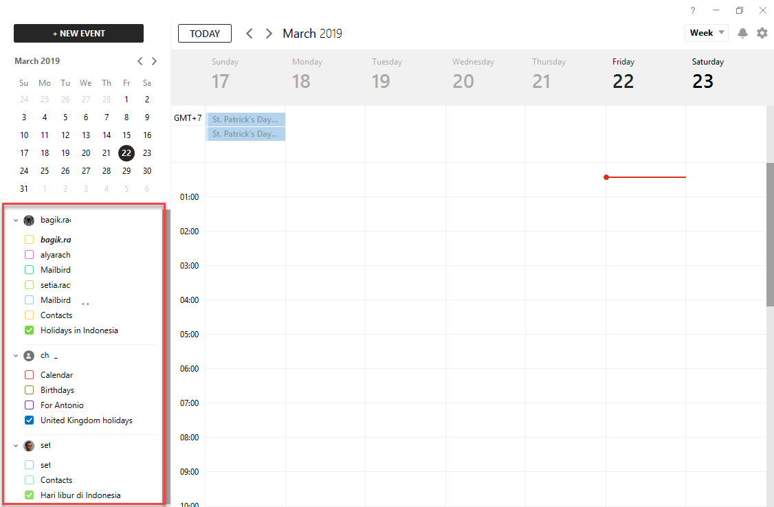 can log in to google calendar using mailbird