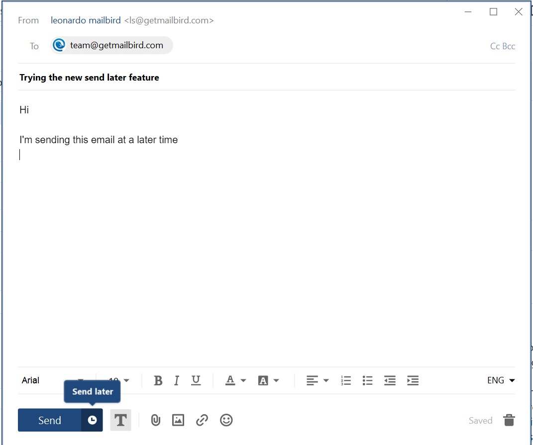 mailbird send later