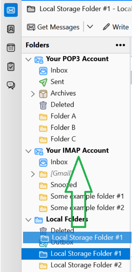 show folders in mailbird