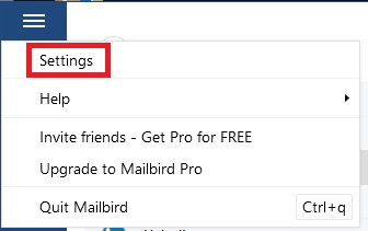 livemail mailbird settings