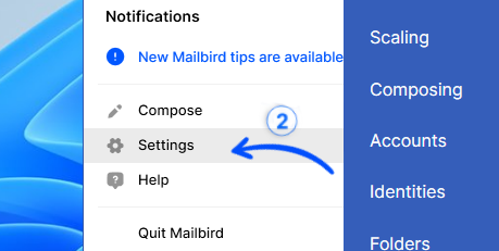 Open Settings